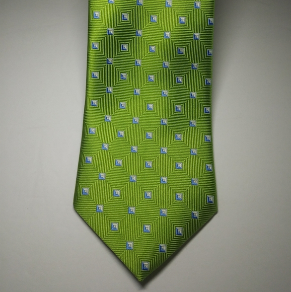 Brooks Brothers Men's Pure Silk Lime Green Tie - Picture 12 of 12